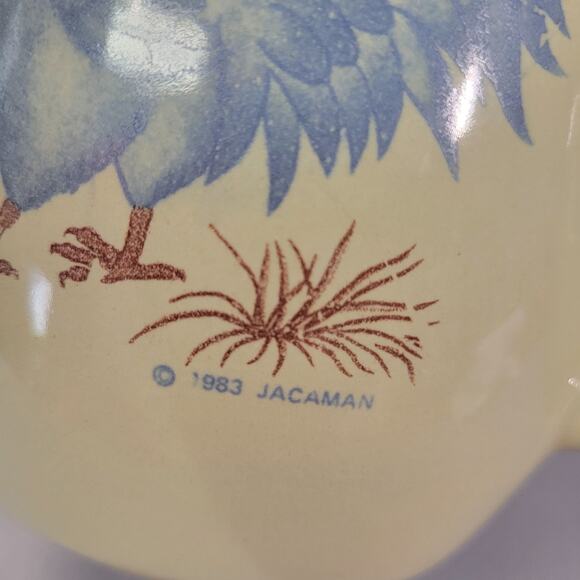 Vintage Rooster Farmhouse Vase Pitcher Jug 1983 Ceramic Handle 6" by Jacaman - Picture 3 of 12